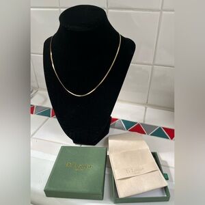 D. Louise Fine Essentials Necklace Herringbone Chain rare